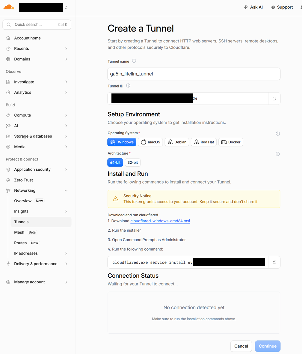 Cloudflare Create Tunnel